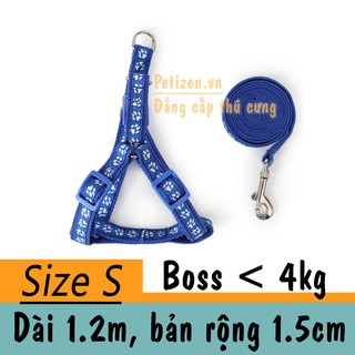 Bộ Đai yếm dây dù kèm dây dắt chó