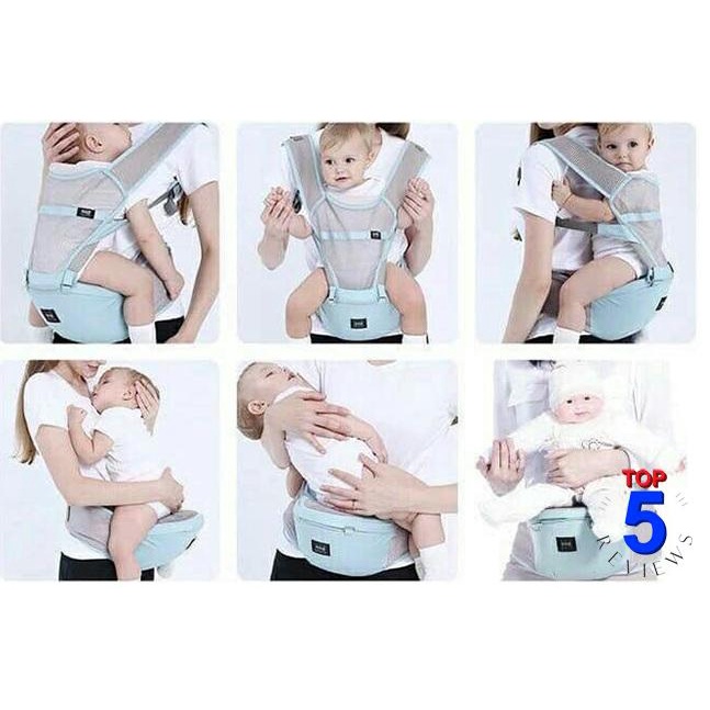 Địu ngồi cho bé vải lưới thông thoáng khí - Chính hãng Kiluta D02