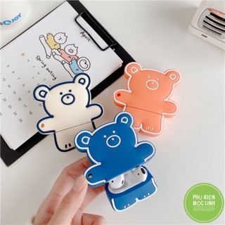 ☘️Tặng kèm móc treo☘️ Case bao airpod 1 2 WE ARE BEAR  - Vỏ bọc đựng tai nghe không dây i11 i12... airpods