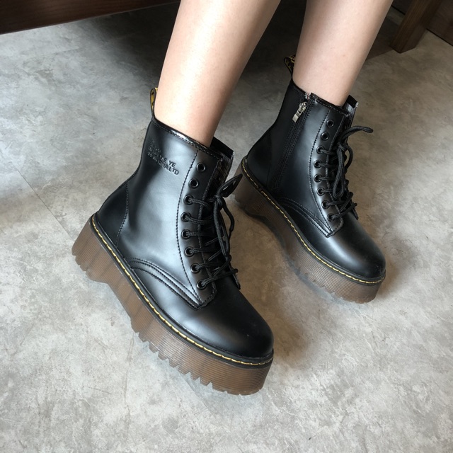 giao luôn /Boot da đen độn đế | CÓ SẴN 🖤 giày da đen siêu đẹp | đế tăng chiều cao | BigBuy360 - bigbuy360.vn