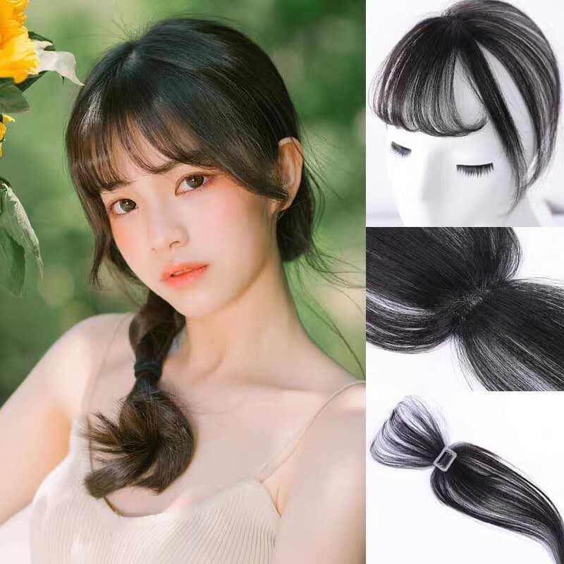 Tóc mái thưa tóc thật 3D- Tóc thật - Sẵn hàng