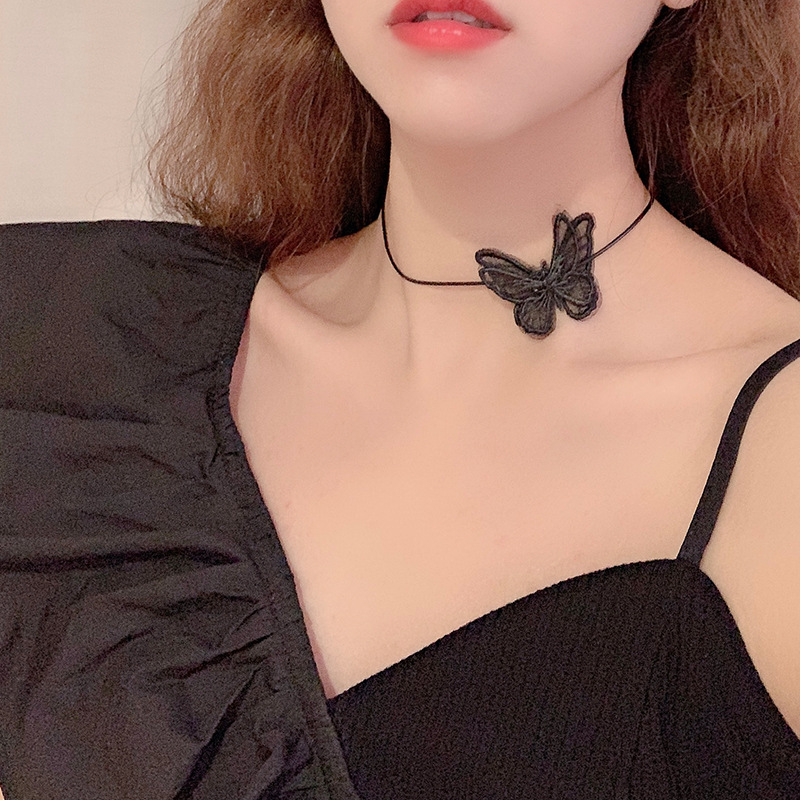 Vòng cổ choker mặt hình bướm kiểu dáng thời trang sang trọng cho nữ