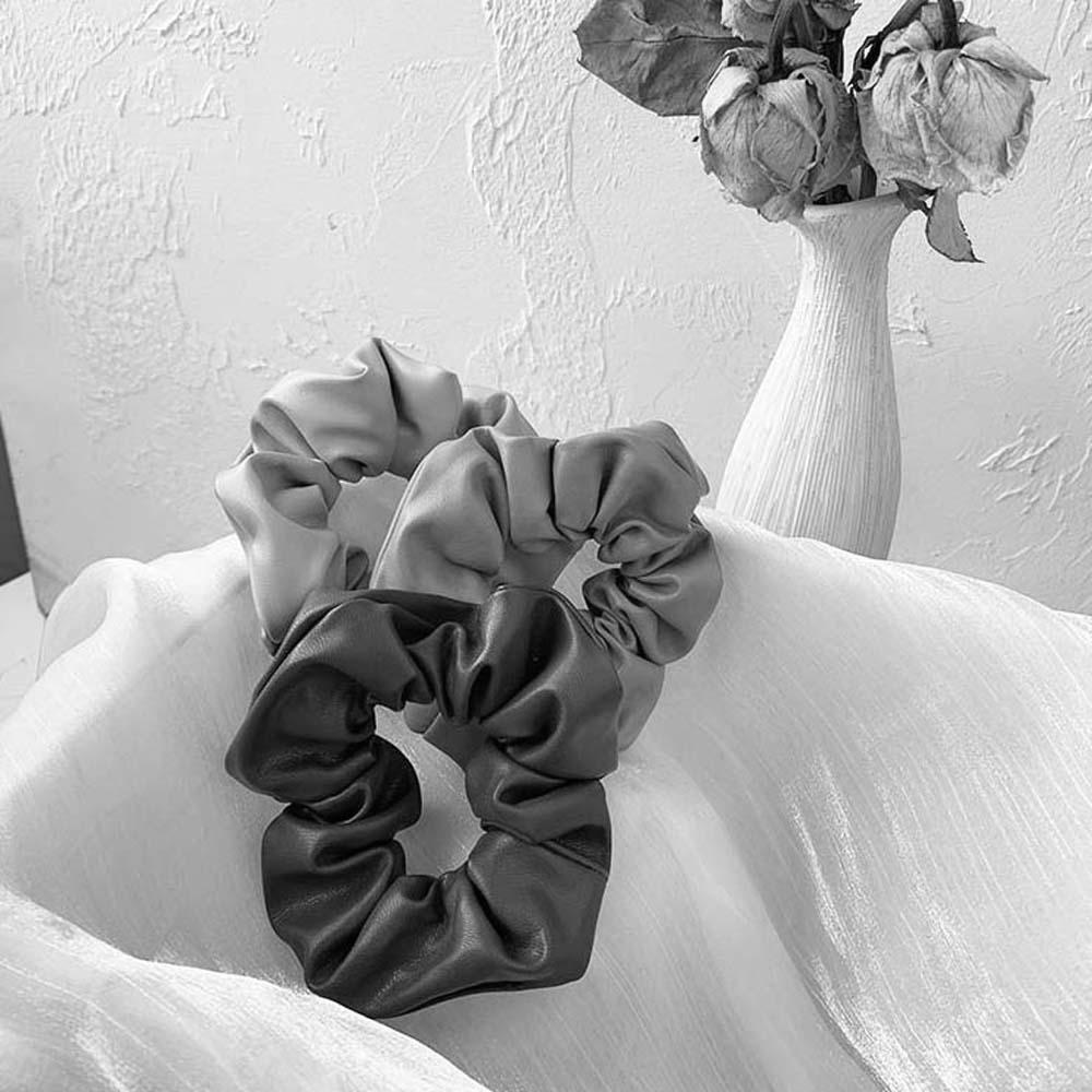 Dây Buộc Tóc Bằng Da PU WMES15H Phong Cách Pháp Cổ Điển Dễ Thương