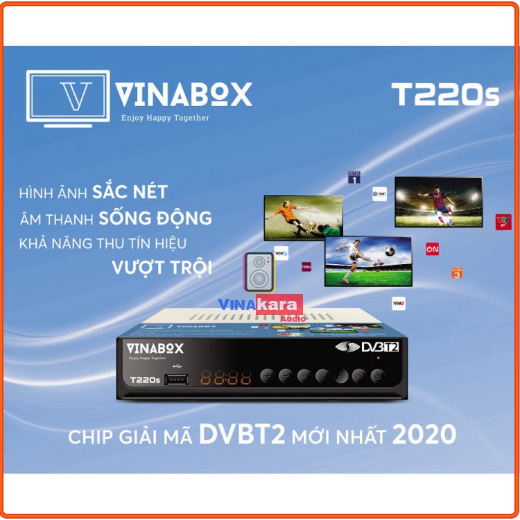 [ Hàng chất lượng]  VINABOX T220S – ĐẦU KTS DVB T2 – THẾ HỆ MỚI 2020 – XEM TRUYỀN HÌNH MIỄN PHÍ TỚI 78 KÊNH