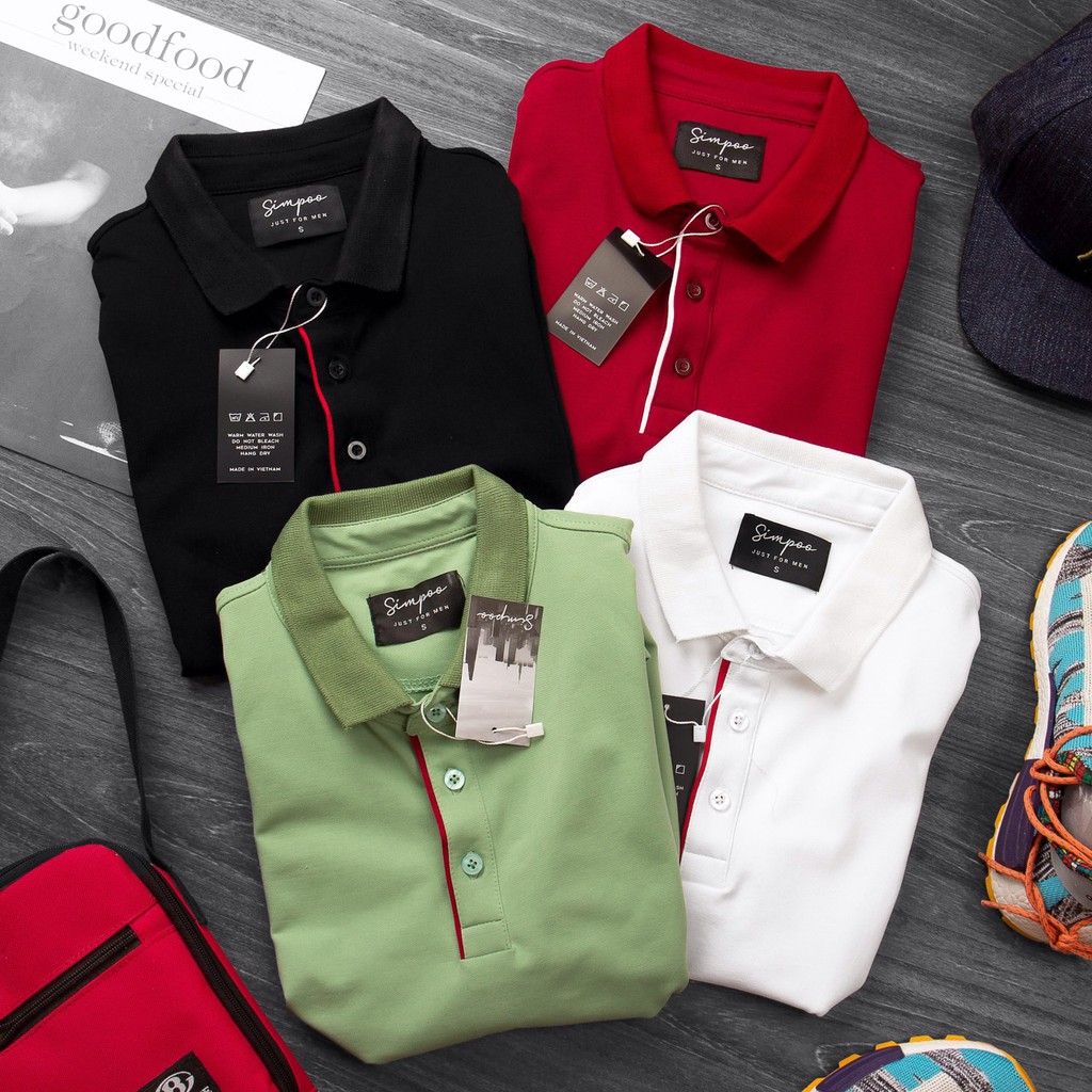 iZ Áo thun Nam cổ bẻ đơn giản - B030 | BigBuy360 - bigbuy360.vn