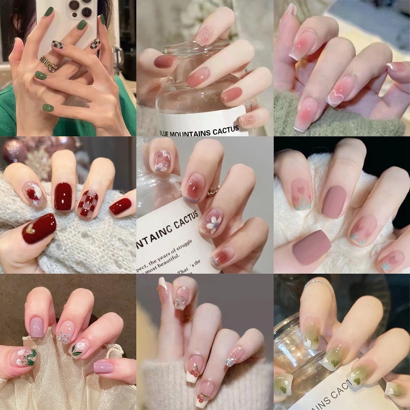 Bộ 24 móng tay giả xinh xắn, móng nhựa