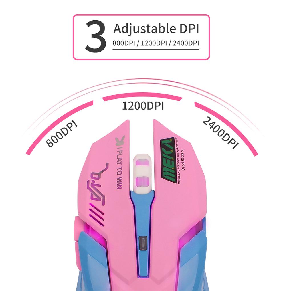 Chuột không dây 800 / 1200 / 2400 DPI Sạc Được