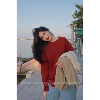 Áo len trơn basic cổ tròn 01