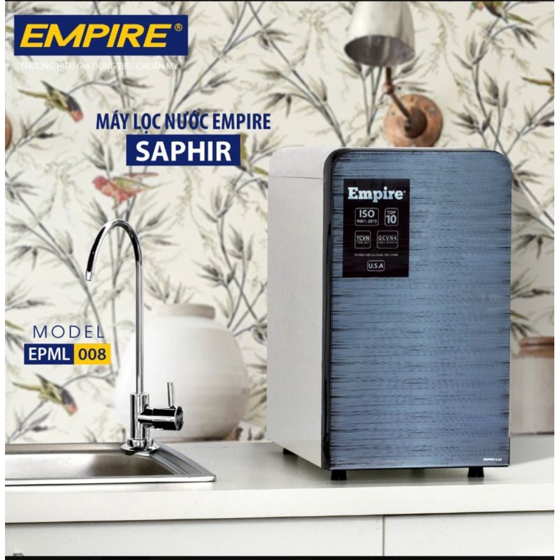 Máy lọc nước để bàn 5 lõi lọc Empire Saphir EPML 008 gọn gàng tiện lợi