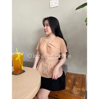 Áo peplum xếp ly kiểu