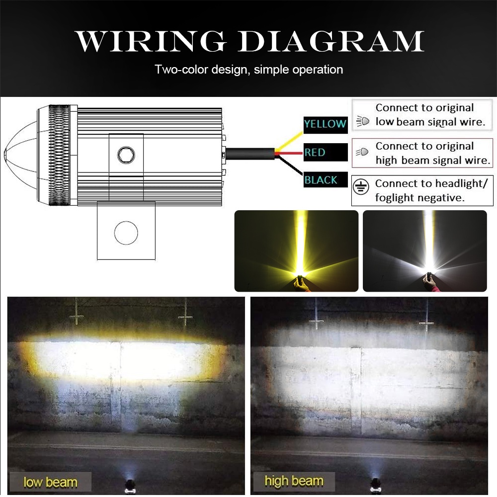 Đèn Pha Led Laser Công Suất Cao Cho Xe Máy ⚡Hàng Sẵn Sàng⚡