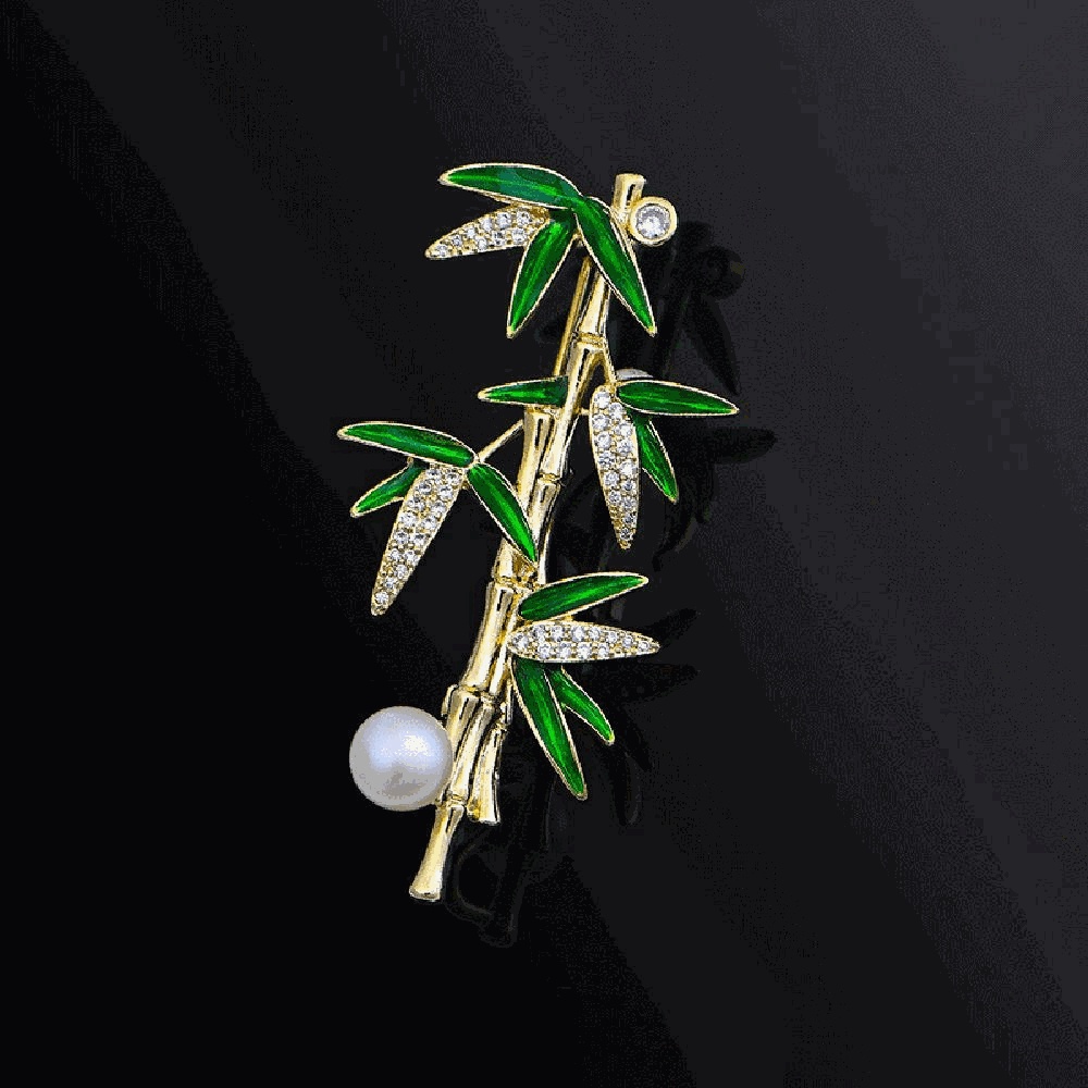 Trâm Cài Áo Hình Chiếc Lá VANES1 Dành Cho Nữ|Trâm Cài Áo Phong Cách Trung Hoa