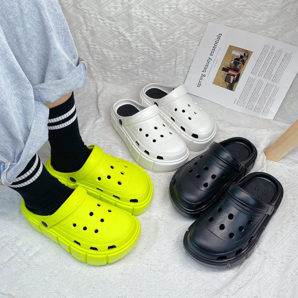 Sticker crocs Shoe Decoration for crocs đế caoDép Xăng Đan Đế Bằng Thời Trang Trẻ Trung Cho Nữ