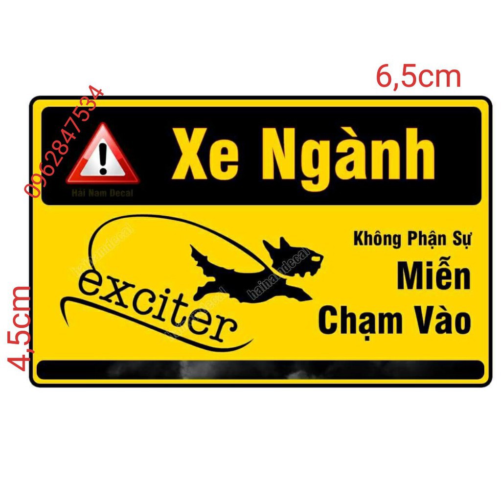 Tem Xe Ngành Không Phận Sự Miễn Chạm Vào Tấm 6,5x4,5 - dochoixemay