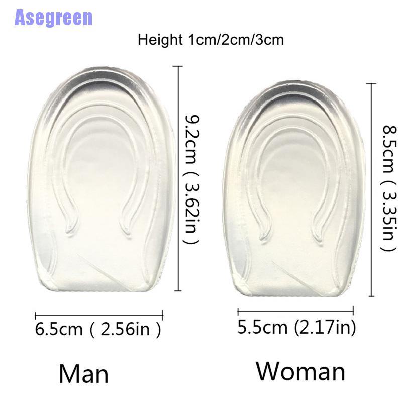 Cặp Đế Lót Giày Tăng Chiều Cao Bằng silicone Dành Cho Nam Và Nữ