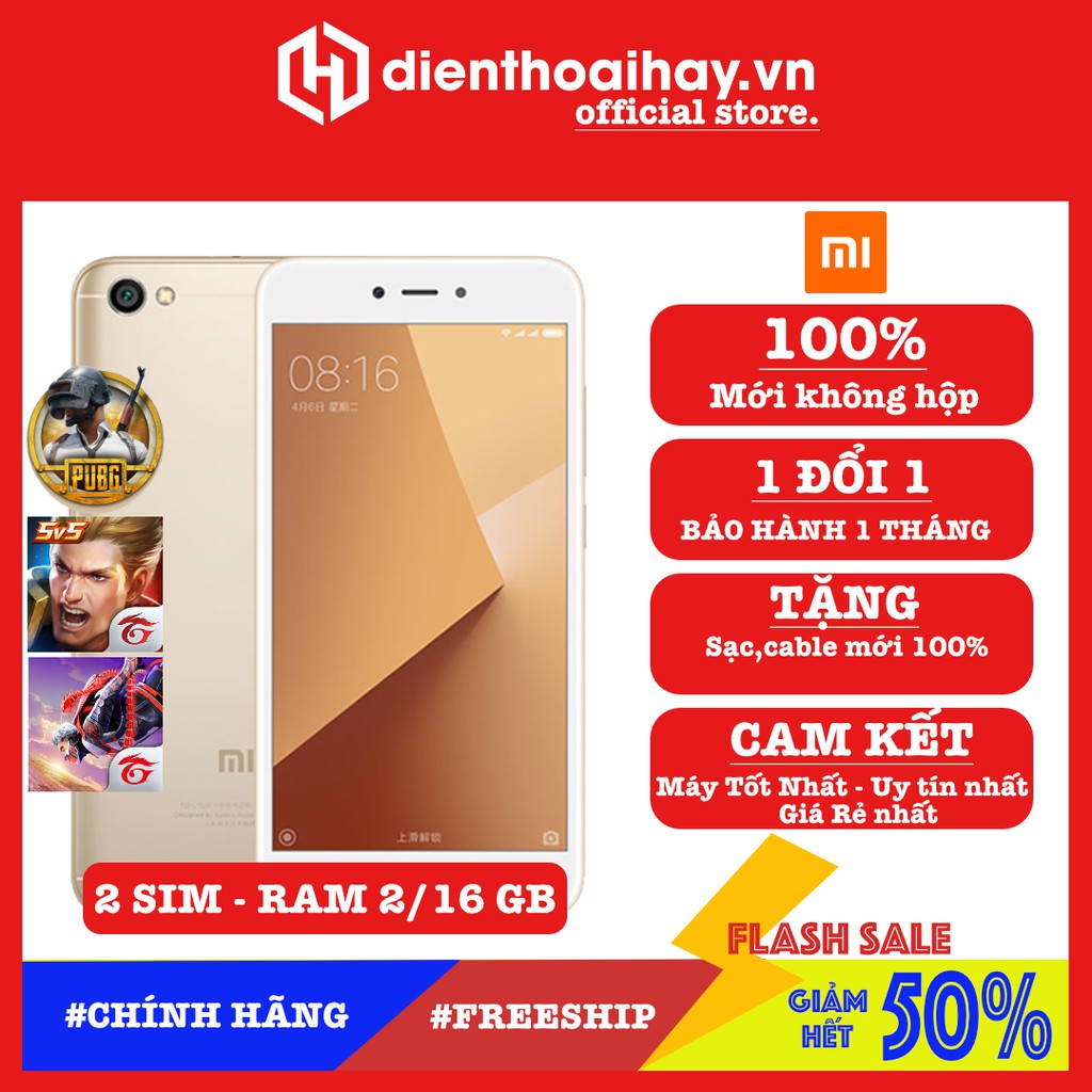 Xiaomi Redmi Note 5A Mới Chơi Liên Quân, PUBG, Freefire mượt mà cài sẵn tiếng việt và CH Play kèm sạc,cable nhanh 15W | BigBuy360 - bigbuy360.vn