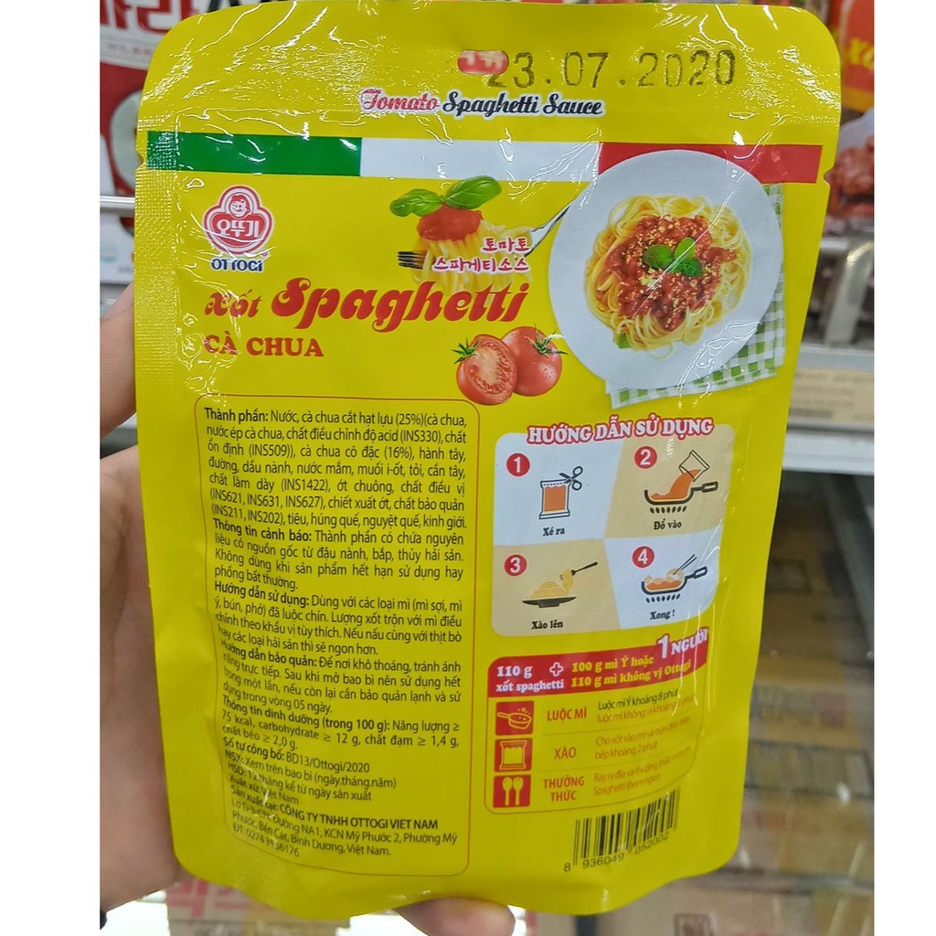 Sốt trộn mì ý spaghetti ăn liền 110g - 스파게티 소스