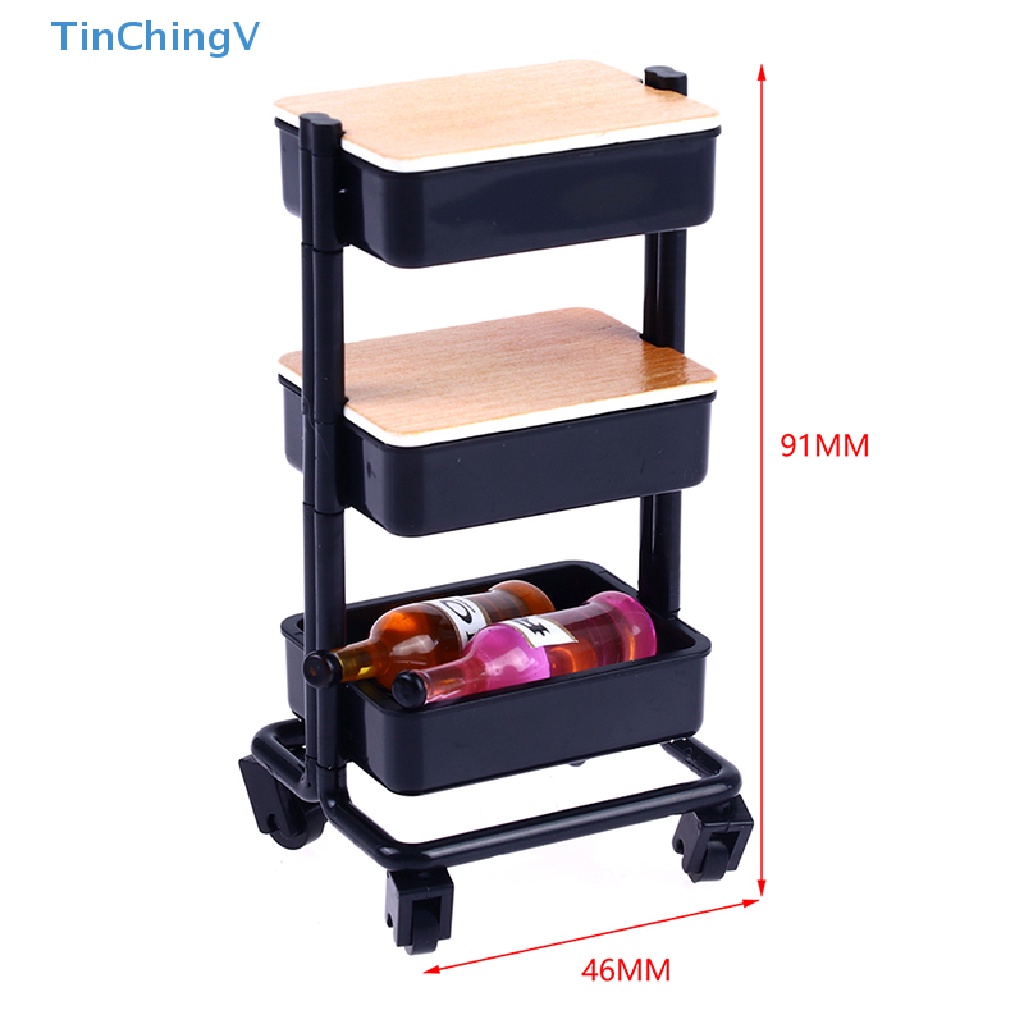 [TinChingV] Xe Đẩy Đựng Đồ Chơi Trang Trí Nội Thất Nhà Búp Bê 1: 12