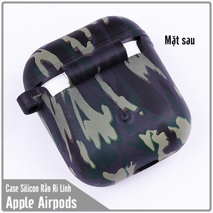 Túi đựng silicon cho tai nghe Airpods rằn ri lính