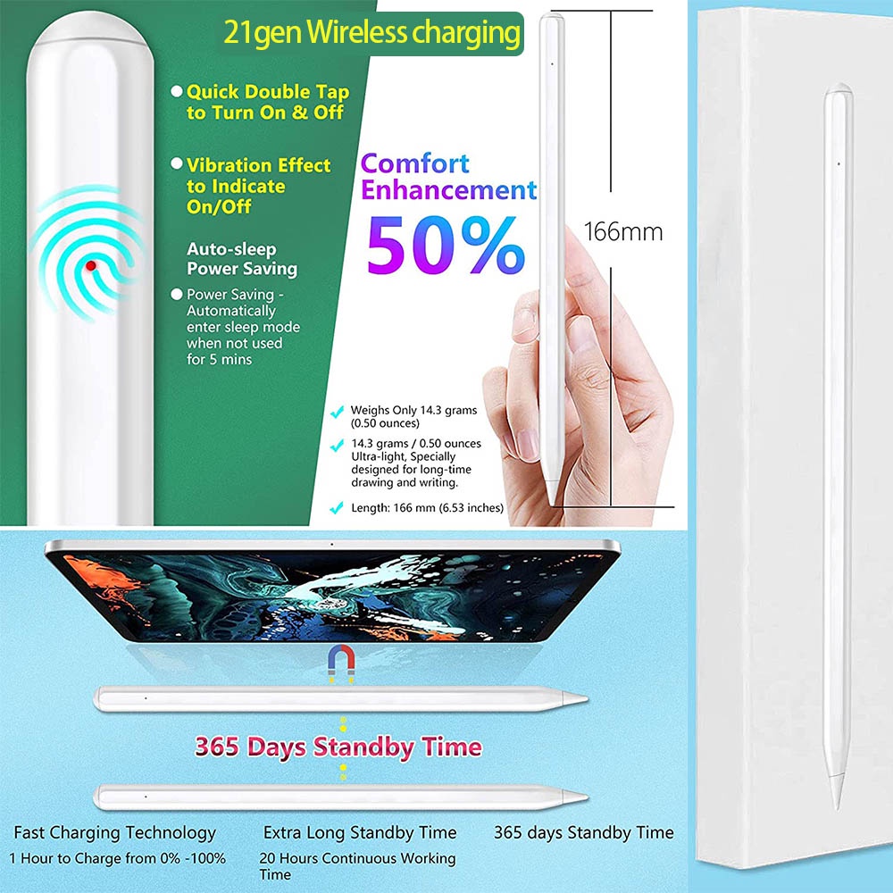 Bút Cảm Ứng Stylus 21gen Kèm Sạc Không Dây