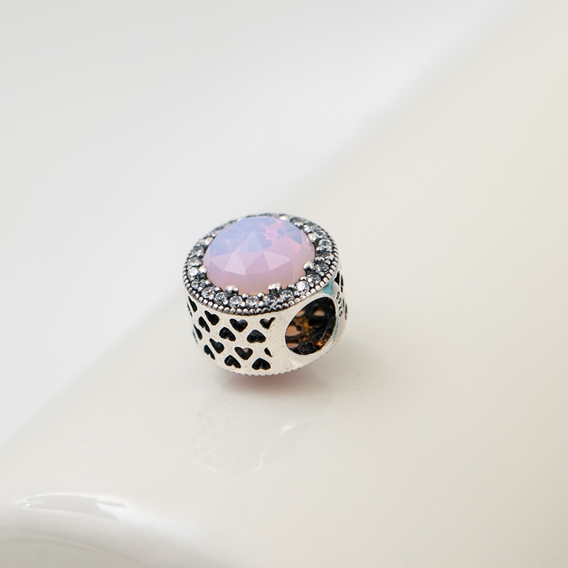 Hạt Trái Tim Màu Hồng Nhạt Lấp Lánh Hoặc Vòng Tay DIY