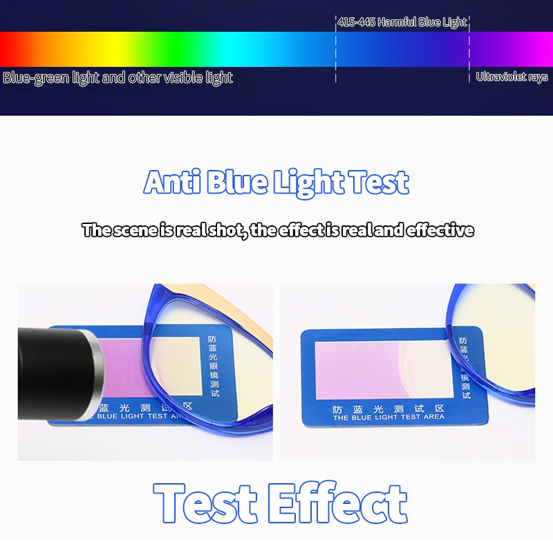 Mắt kính gọng tròn chống ánh sáng xanh thời trang đơn giản cho nữ