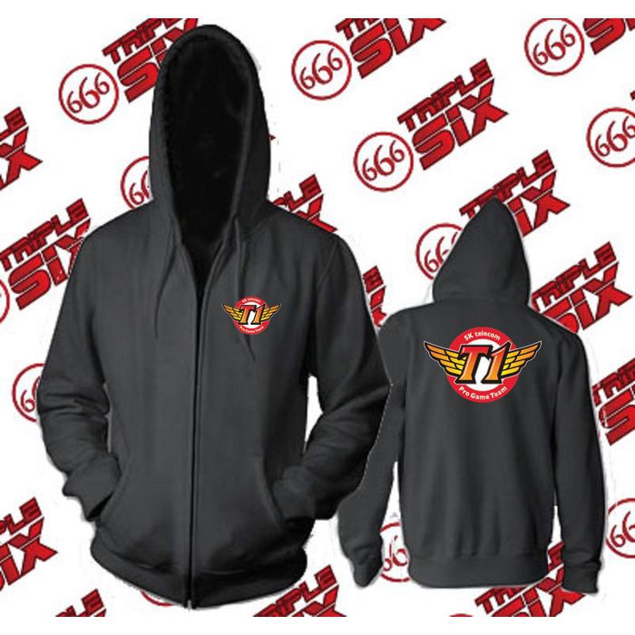 Áo Khoác Hoodie Nam Có Khóa Kéo Esports Skecom T1 - Pubg Dota2 Csgo 26pkb