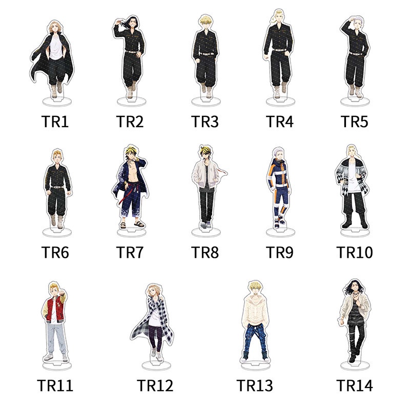 Mô hình acrylic đứng trang trí hình nhân vật Manjiro Ken Takemichi Hinata Atsushi trong Tokyo Revengers