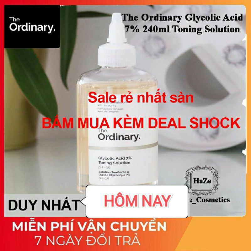 The Ordinary Glycolic Acid 7% 240ml Toning Solution-Toner Tẩy Da Chết