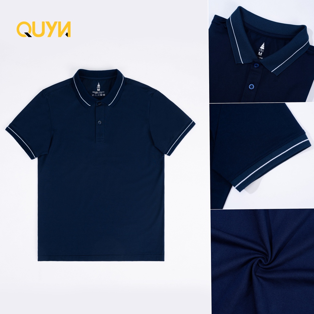 Áo Polo Nam màu tím than ngắn tay cổ bẻ chất liệu cotton co giãn 4 chiều mềm mát lên form đẹp kiểu dáng Basic