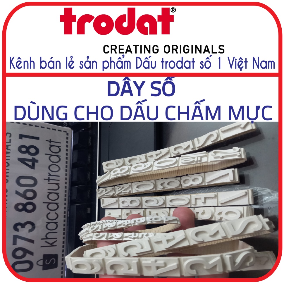Dây số chấm mực thay thế nhiều kích cỡ