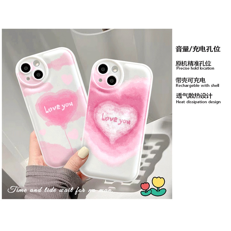 Ốp Điện Thoại Silicon Trong Suốt Có Túi Khí Hình Trái Tim Cho iPhone 12Pro 13 11 8p xr xs