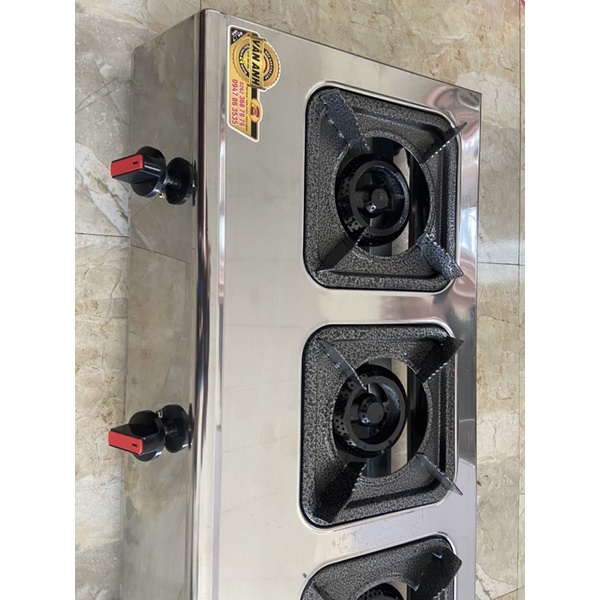 Bếp Gas 4 Lò Mỳ cay - Bếp Mỳ Cay bánh xèo INox 4 cửa - Bếp Cơm Niêu