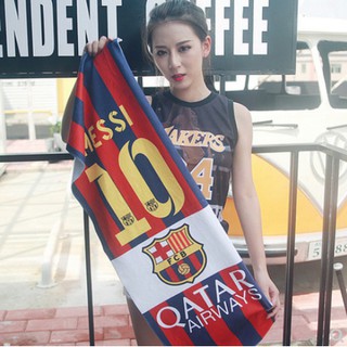 Khăn mặt 30x75cm cao cấp Ronaldo - Messi - Neymar