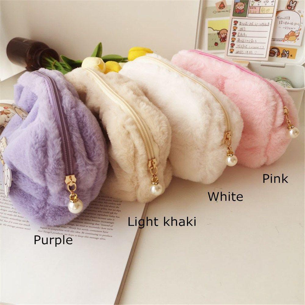 Túi Đựng Bút / Mỹ Phẩm Phủ Lông Xinh Xắn MIHAN1 Ốp