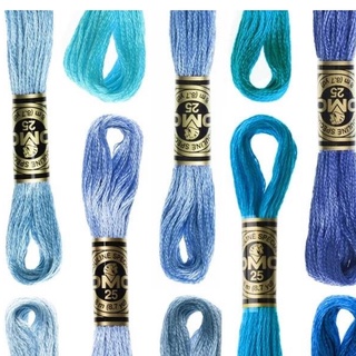 1/2 (HN) CROWN Chỉ thêu DMC chính hãng Pháp XANH DƯƠNG (BLUE)
