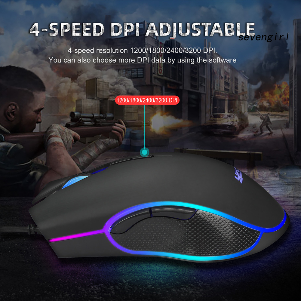 Chuột Chơi Game Có Đèn Led Nhiều Màu 3200dpi | BigBuy360 - bigbuy360.vn