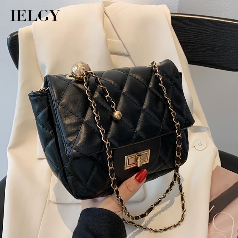 Túi Đeo Chéo Hình Vuông Cỡ Nhỏ Phối Dây Xích Thời Trang