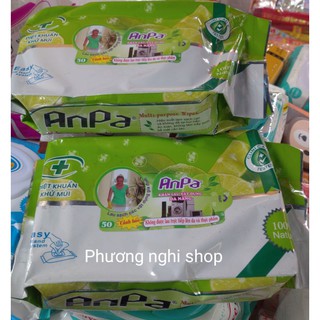 khăn ướt đa năng Anpa  50 tờ