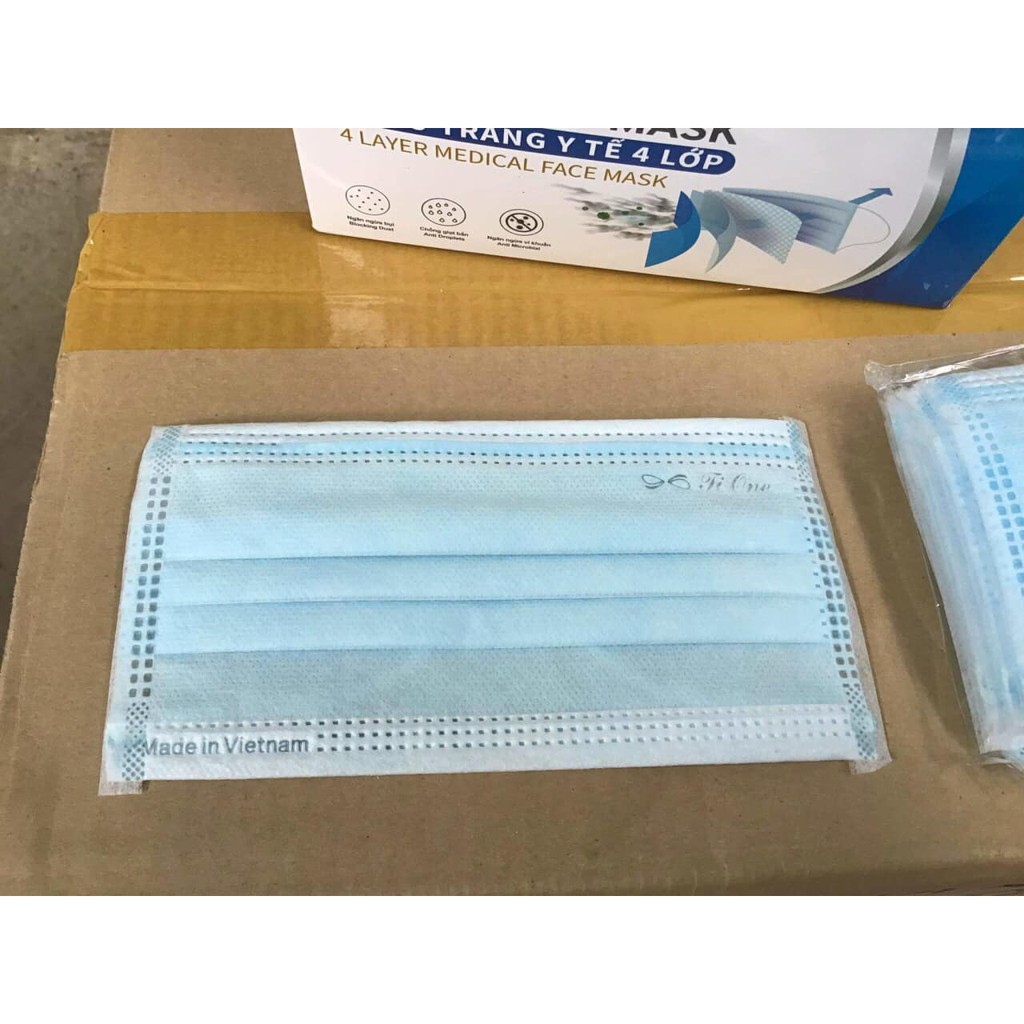Khẩu trang y tế cao cấp Tione 4 lớp hộp 50 cái