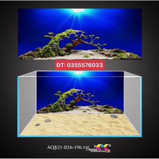 Tranh 3D - phông nền dán hồ cá, bể thuỷ sinh siêu đẹp và nét, có keo sẵn trên bề mặt, có thể in theo kích thước yêu cầu