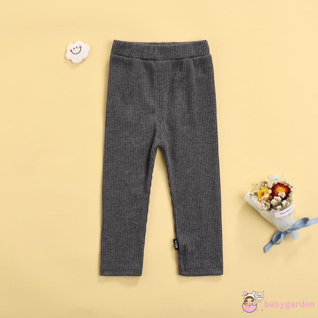 Quần Dệt Kim Màu Trơn Giữ Ấm Mùa Đông Cho Bé Gái