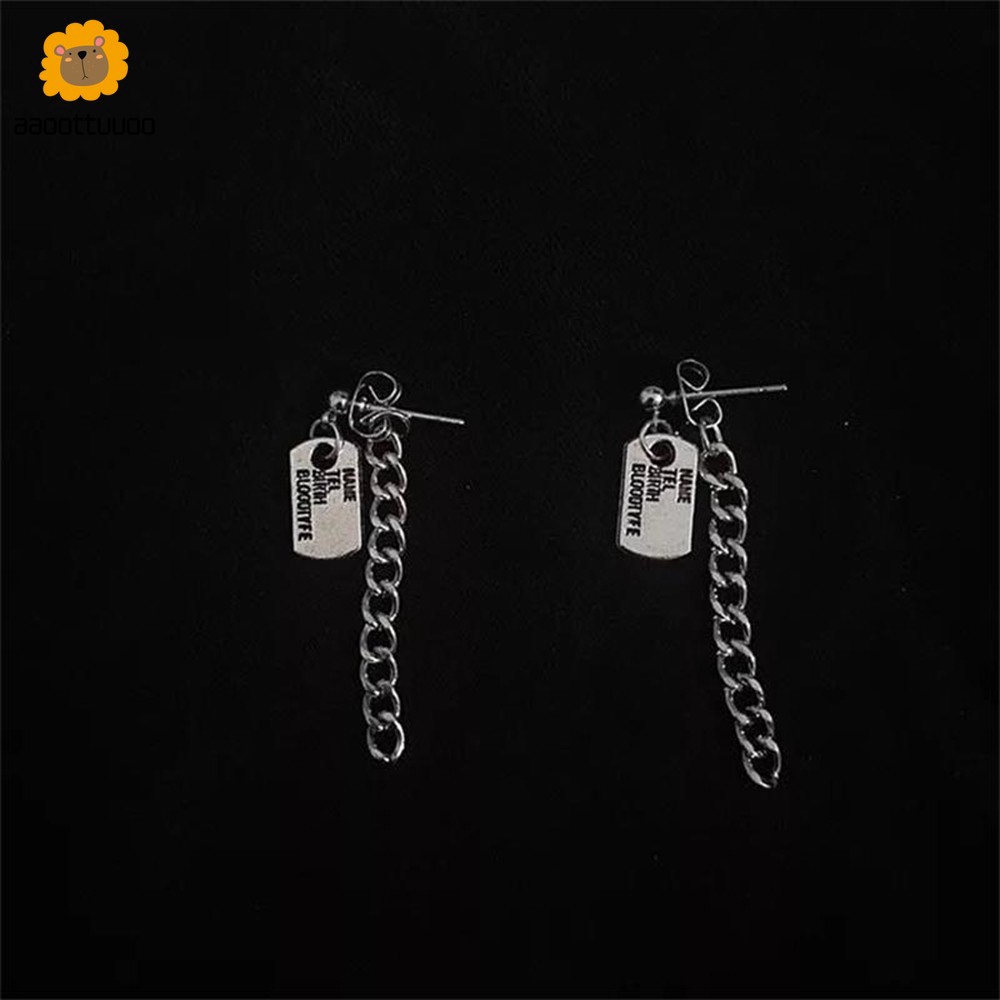 Khuyên Tai Nữ Trang Dáng Dài Tạo Hình Chữ Độc Đáo Cá Tính