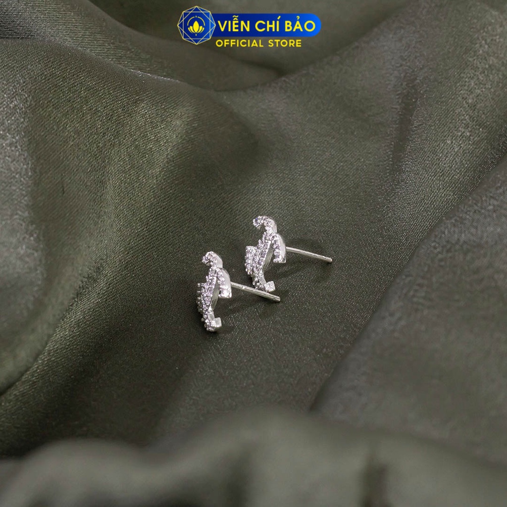 Bông tai bạc nữ CC chất liệu bạc 925 thời trang phụ kiện trang sức nữ Viễn Chí Bảo B400163