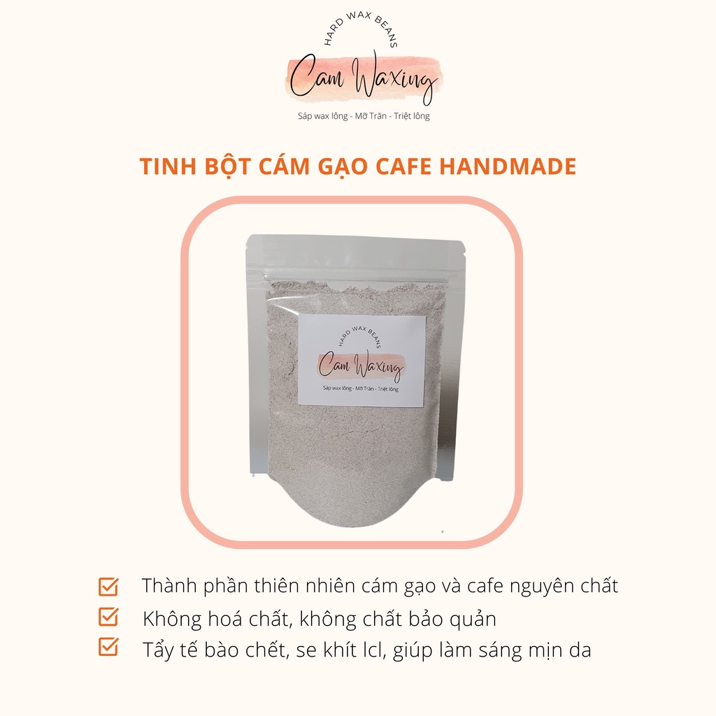 Tinh Cám Gạo Cafe Handmade - Trắng Da Tẩy Tế Bào Chết GIúp Sáng Mịn Da