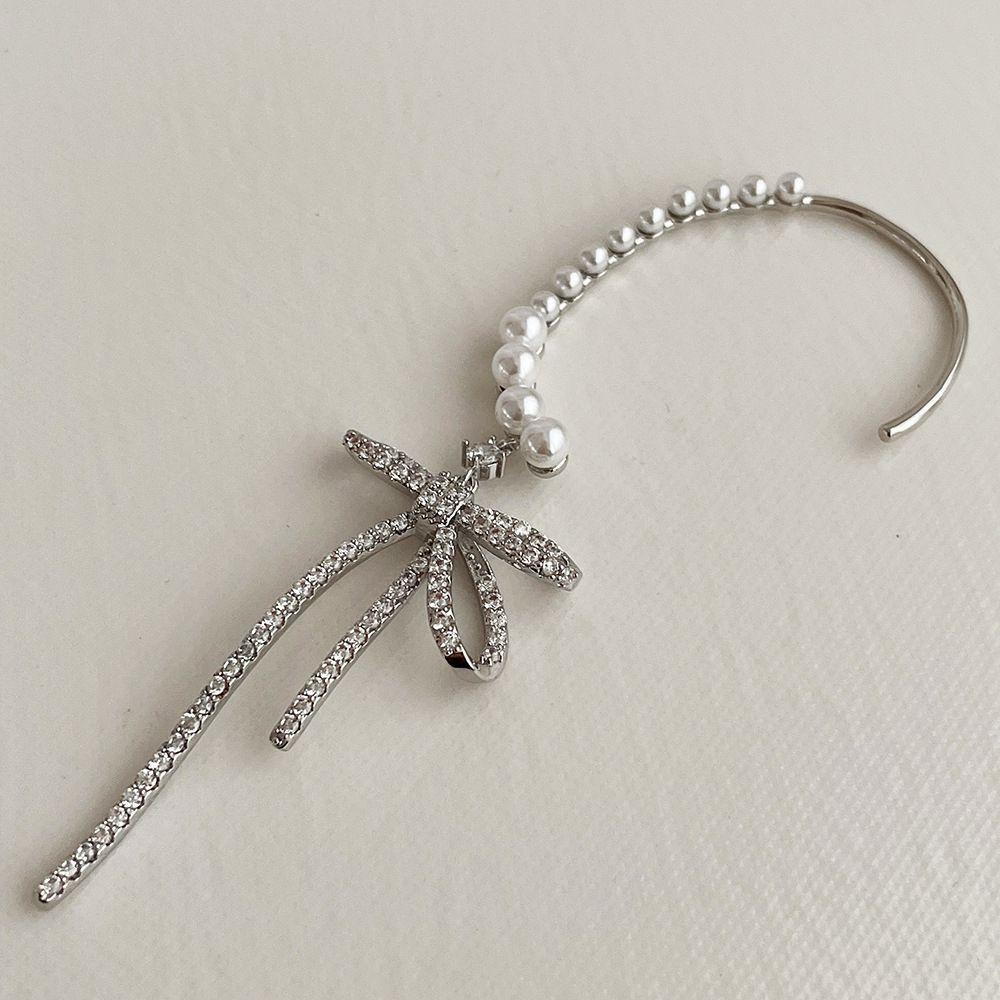 Bông Tai Dạng Kẹp Không Xỏ Lỗ Hình Nơ Lấp Lánh Thời Trang|Khuyên Tai Nữ Trang Tạo Hình Độc Đáo