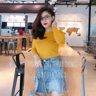 Áo tay dài thun lụa f21