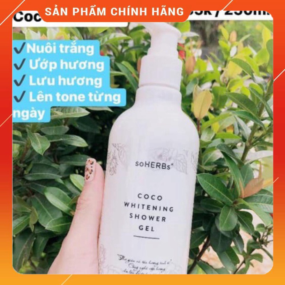 Sữa tắm trắng lưu hương soherbs 250ml chính hãng