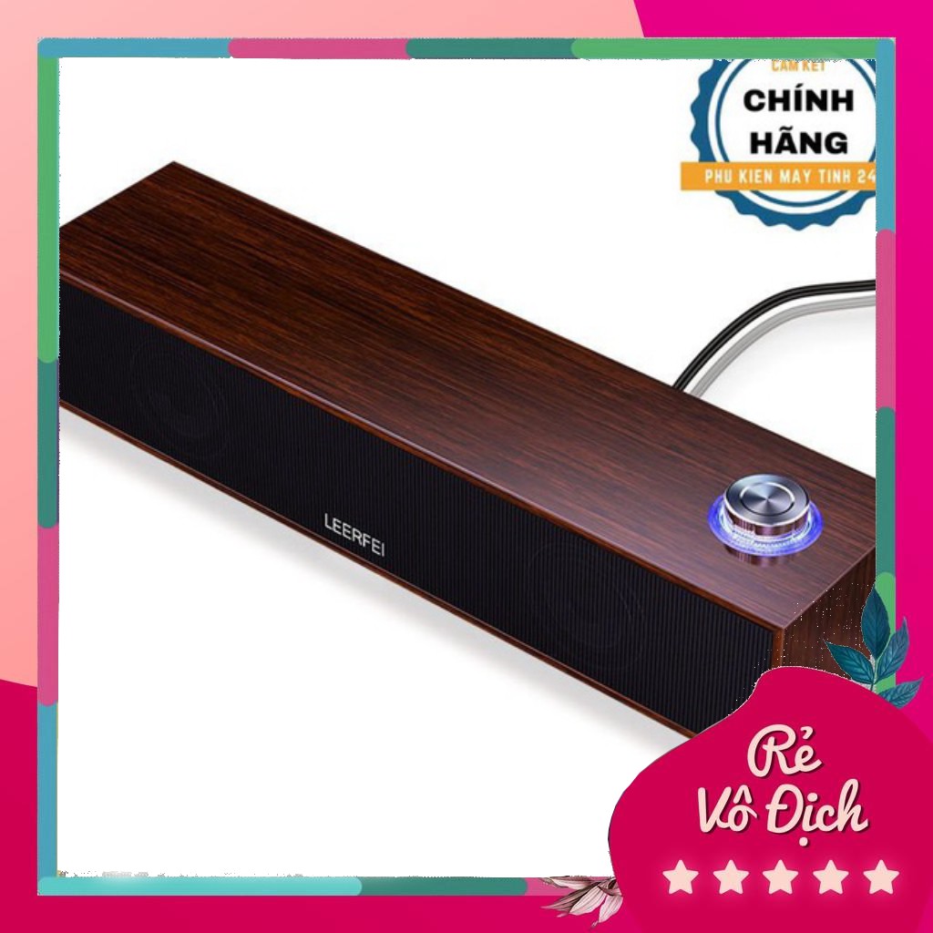 Loa gỗ dài, loa để bàn LeerFei YST 3513 Công Suất Lớn Dùng Cho Máy Vi Tính PC, Laptop, Tivi