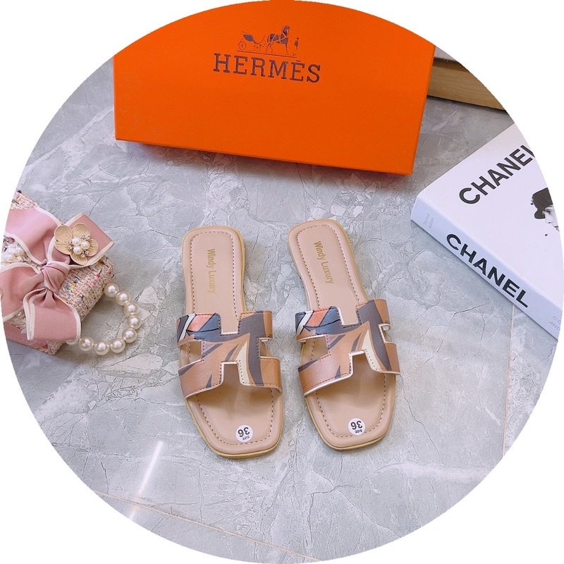 Dép H hoạ tiết 3D đế chống trơn trượt